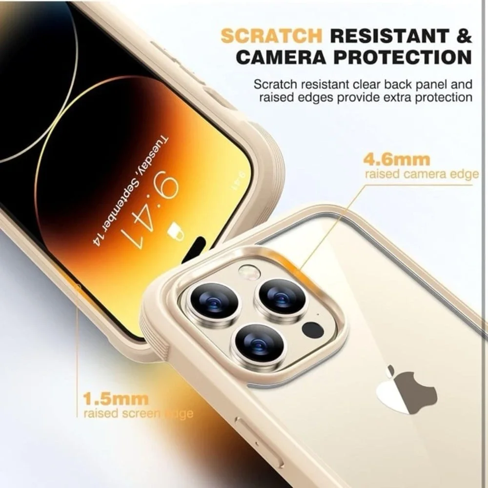 Diaclara Designed for iPhone 14 Pro Max Case‎ 6.7'', Full Body Rugged Case $18